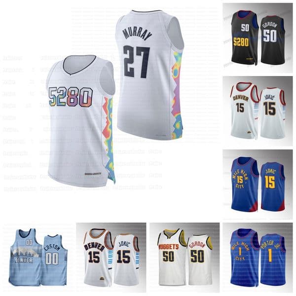 15 Jokic 2024-25 City Nugget Baksetball Jersey Russell 4 Westbrook Jamal 27 Murray Bruce 11 Brown Michael Porter Jr. Kentavious 5 Caldwell-Pope Green 50 Gordon Denvers