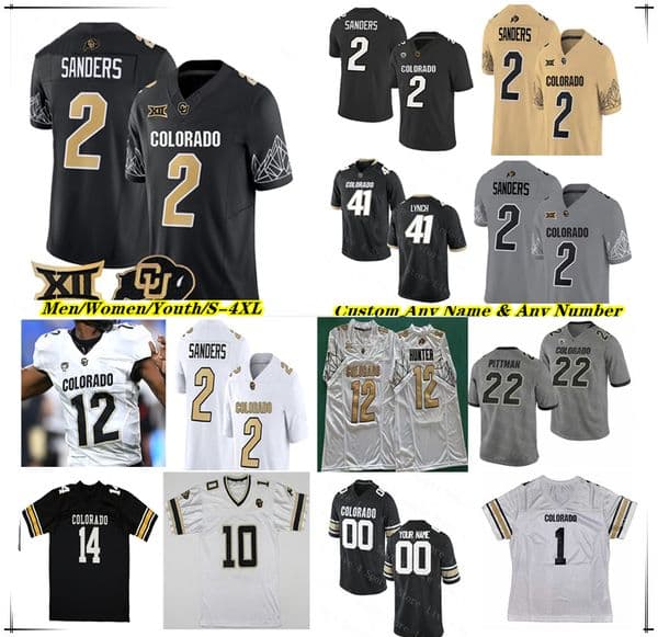 Colorado College Football Jersey Shedeur Sanders Travis Hunter Micah Welch Jimmy Horn Jr LaJohntay Wester Isaiah Augustave Cam'Ron Silmon-Craig Dayon Hayes Hayden