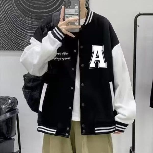 Designer baseball uniform men's spring and autumn thin American casual pilot jacket loose coat ins trend.
