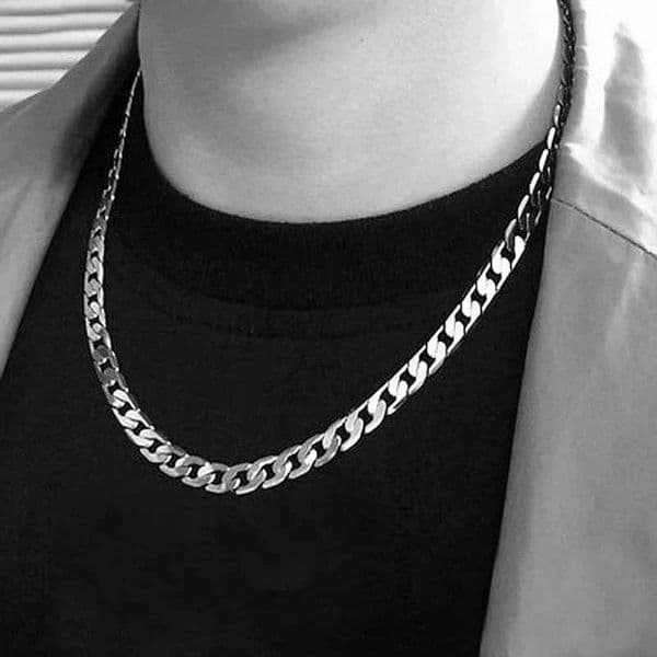 Chain For Man 925 Sterling Silver Necklace Men 16/18/20/22/24 Inches Classic 6Mm woman necklace Luxury Jewelry Wedding Christmas Gift Crystal