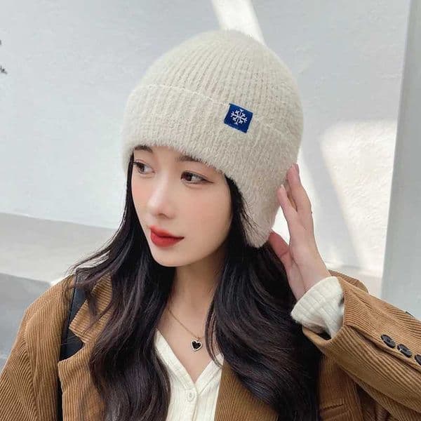 Winter Woolen Knitted Hat For Womens Outdoor Warm Thickened Ear Protection Beanie For Men Pullover Cold HatsX240924