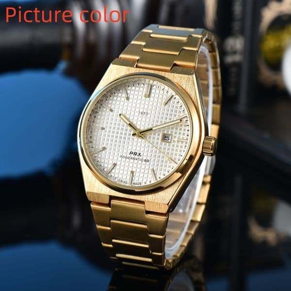 Tiss Wrist Watches for 2026 Mens Watches Three needles Quartz Watch High Quality 1853 Top Luxury Brand designer Clock Steel Strap Fashion PRX PRWERMATIC Holiday Gift