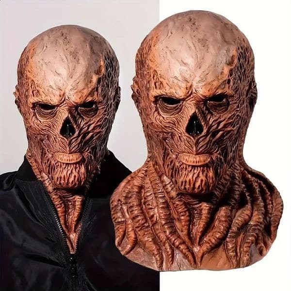 1 male horror mask Halloween latex costume props fancy dress party zombie full face 240923