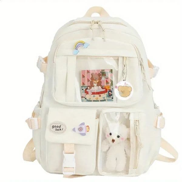 Large capacity high school student backpack lightweight Korean version casual fresh girl 240724