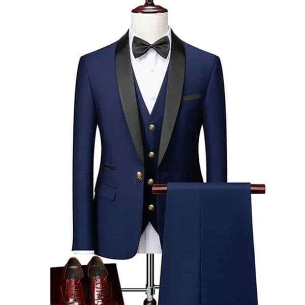 Mens 3-piece lapel suit jacket vest Trouser/Business Groomsmen groom wedding jacket pants X2411261