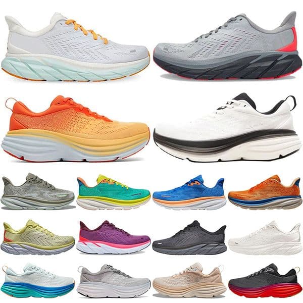 2024 one bondi 8 running shoes womens platform sneakers clifton 9 men blakc white harbor mens women trainers sports runners eur 3645