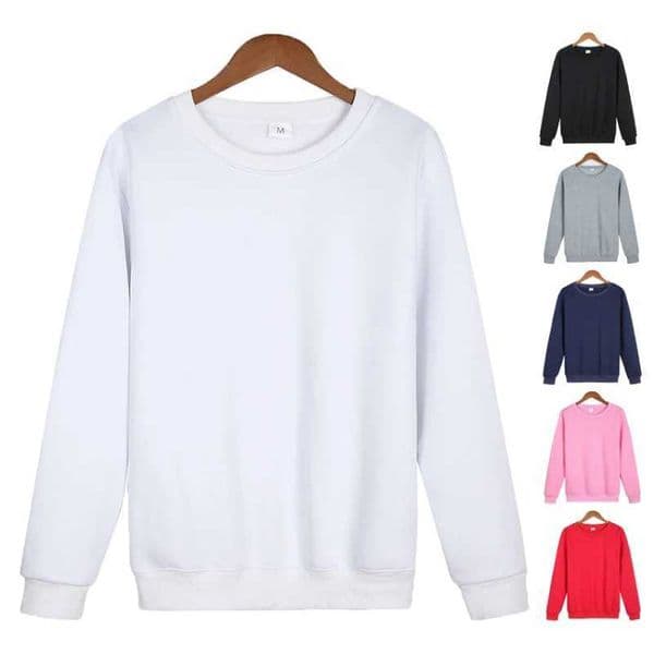 Mens Crew Neck Sweatshirt Thick Loose Fit Soft Basic Pullover Sweatshir Moisture Wicking Breathable XS-3XLX240925