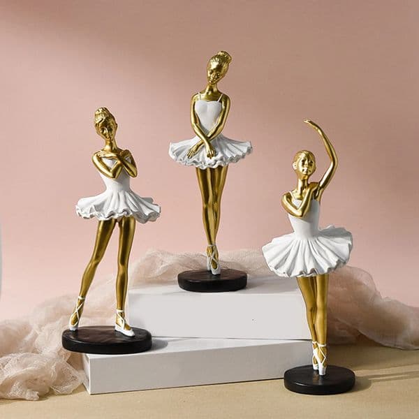 Ballerina Statue Figurine Ballet Dancer Sculpture Nordic Elegant Ballerina Girl Exquisite Art Ballet Dance Cabinet Creative 240920
