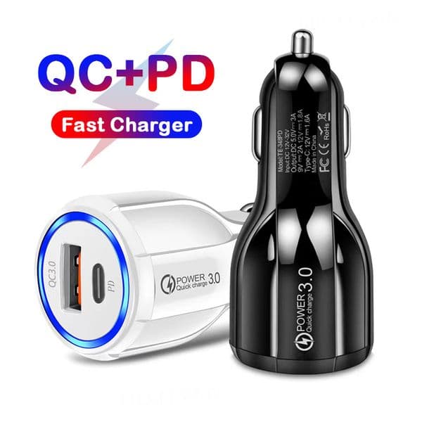 Mobile Phone Fast QC3.0+PD Cigarette Lighter Converter Car Charger for Ipad iphone 12 13 14 15 pro max Samsung S23 S24 Lg android