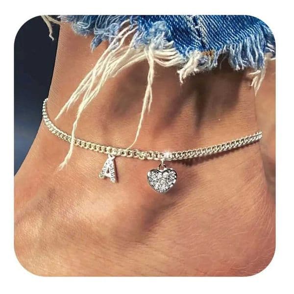Home>Products>Womens Stainless Steel Necklace>Crystal Letter>Heart shaped Silver Chain>Necklace>Summer Jewelry Accessories W240926