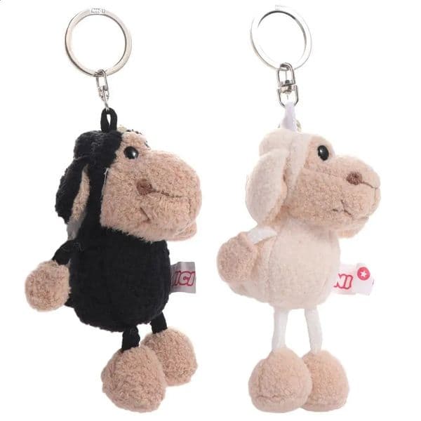Decorative cartoon pendant bag plush alpaca keychain sheep keyring soft filled 240925