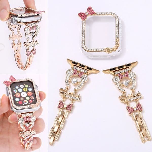 Brecelet Watch Case For apple Watch 10s 46mm 42mm Band Strap 49mm 38mm 40MM 41mm 45mm 44mm Series10 9 8 7 6 5 SE Sliver Gold Rose Luxury Smart Straps Cases