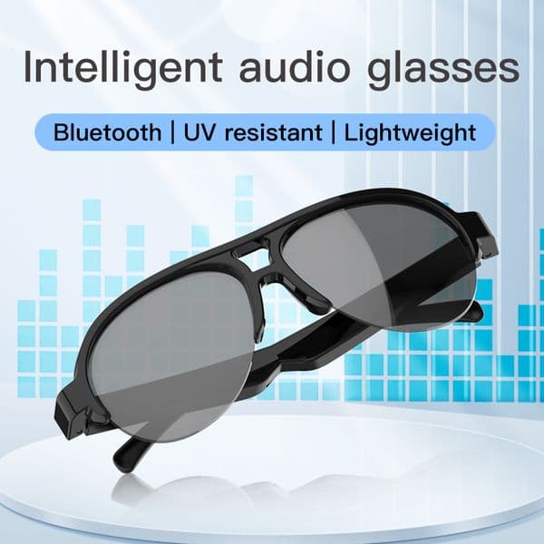 2025 Wireless Bluetooth Smart Glasses Open Ear Technology Sun Eyewear Touch Sensor Voice Audio Polarized Lens Waterproof Sunglasses With box