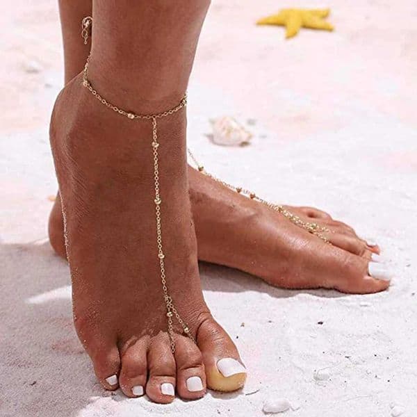 3PCSMinaMaMa New Style Simple Stainless Steel Foot Finger Chain Barefoot Anklets for Women Leg Chain Beach Foot JewelryX240926