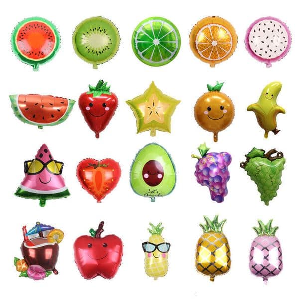 Fruits Vegetables Foil Balloons Valentine's Day Wedding Birthday Party Baby Shower Decor Carrot Potato Corn Banana Apple Balloon