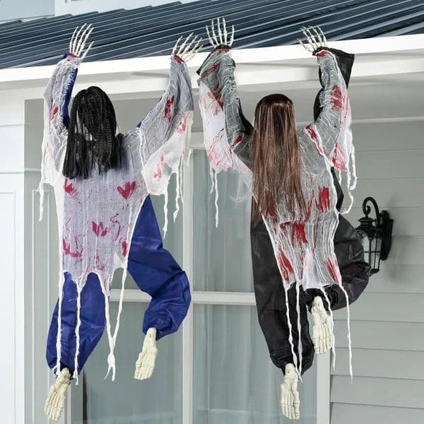 Party Mask Halloween 47 inch Zombie Wall Decoration 2 Ghosthouse Road Zombies Dont Die Outdoor Courtyard 240923