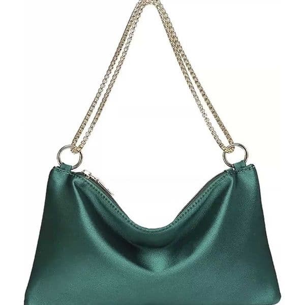 Clutch Bag Solid Color Satin Silk Designer Bag Fabric For Womens Niche Simple Chain Underarm Square Bag Party Dinner Bag 240920