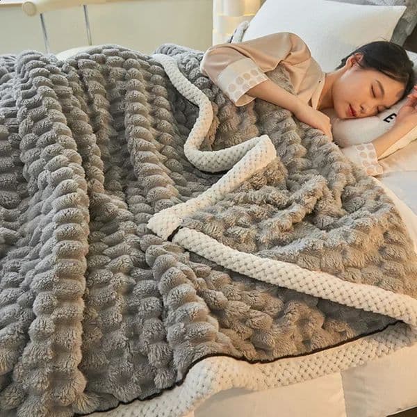 Coral velvet blanket air-conditioned sofa single blanket small blanket Farley sofa ww 240929