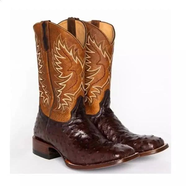 Mid Calf Cowboy Boots Hot Neutral Embroidered Western Boots New For Men Women Autumn Outdoor Leather Med Heel S260521