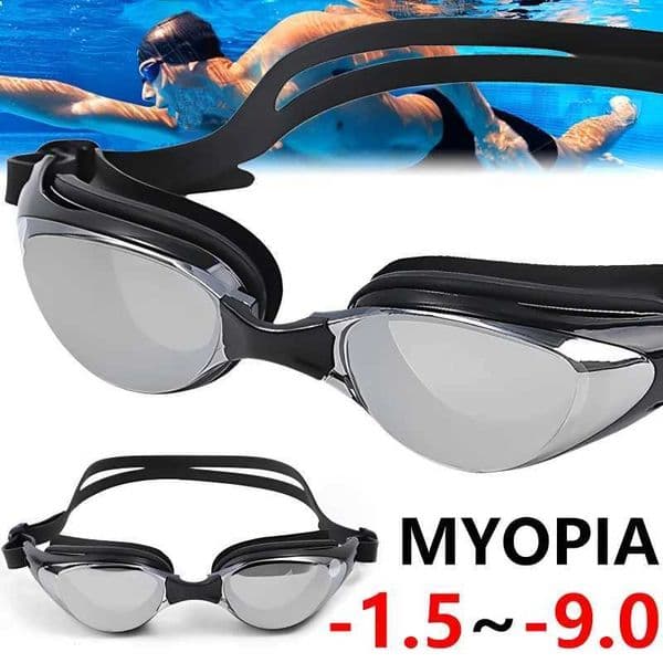 Myopia swimming goggles prescription -1.0~-9.0 waterproof and anti fog swimming goggles silicone diode diving goggles for adults and children CL240927