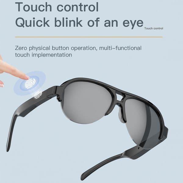 Wireless Bluetooth Smart Glasses Open Ear Technology Sun Eyewear Touch Sensor Voice Audio Polarized Lens Waterproof Sunglasses With box MQ01