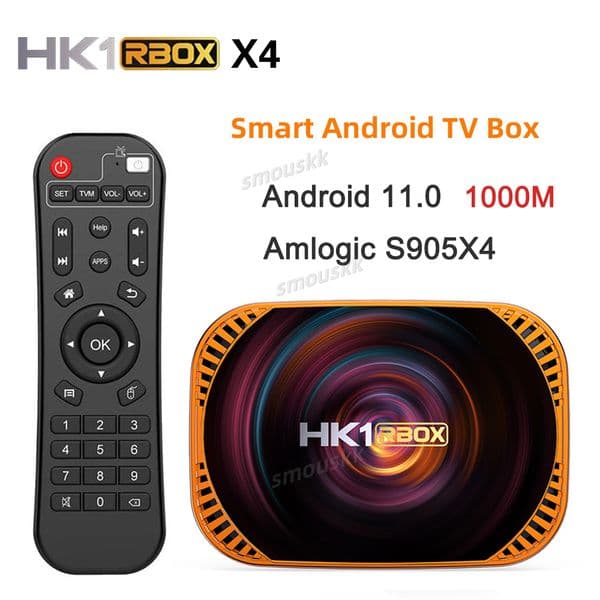 HK1 RBOX X4 Android 11 TV Amlogic S905X4 1000M 8K 3D 2.4G 5G Dual Wifi Smart Set Top Box Media Player 4GB64GB/128GB