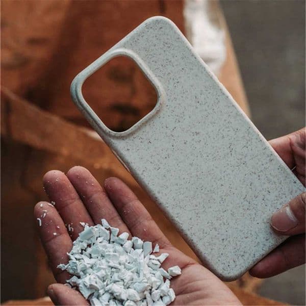Shockproof Matte Wheat Straw Silicone Phone Case For iPhone 16 15 14 12 11 13 Pro Max Mini XS X XR 7 8 Plus Eco-friendly Cover M240927
