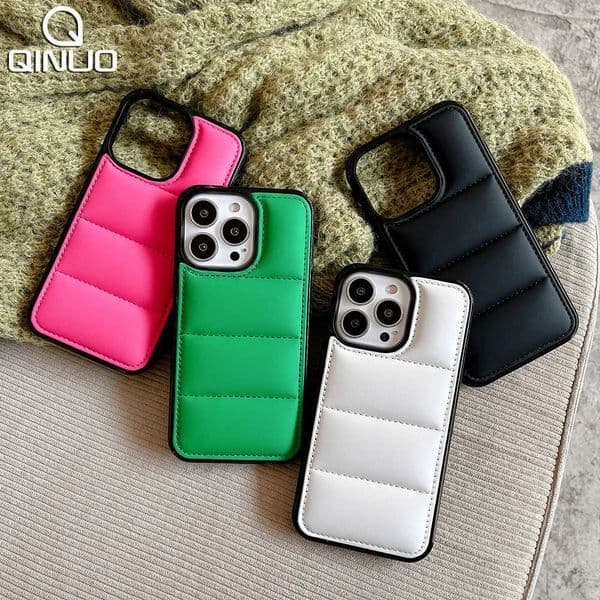 Winter The Buffer Case For iPhone 16 15 14 Plus 13 11 12 Pro Max Mini XR X XS Soft Fabric Shockproof Bumper Funda M240927