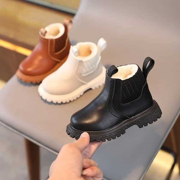 Autumn and winter baby boots super warm for girls and boys PU leather childrens boots fashionable childrens boots childrens snow shoes Y240927