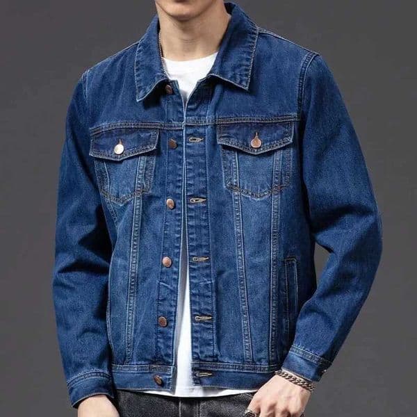 Trendy Denim Jacket For Men Autumn Korean Style Slim Fit Fashion Outerwear Casual Scene Thin Material OtherX240926