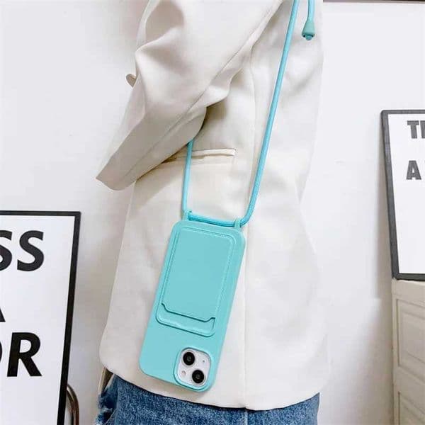 For 16 Crossbody Lanyard Strap Lanyard Phone Case For iPhone 16 15 14 Plus 13 12 11 Pro Max SE X XR XS Max Liquid Silicone Cover Coque M240927