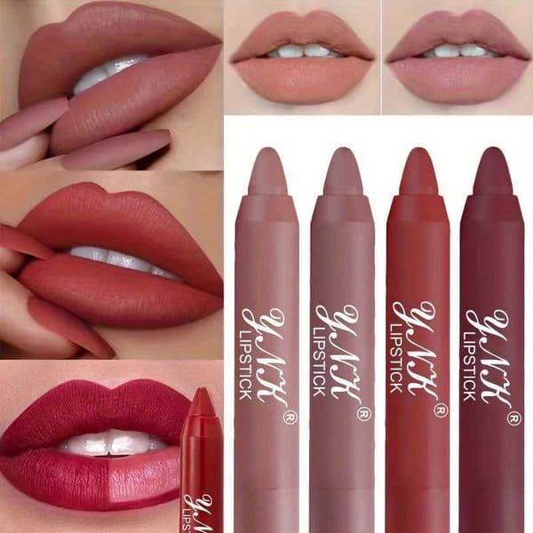 Nude Lipstick Colors Durable Velvet Matte Stick Free Cup Solid Color Lip Gloss Moisturizing Non Fading Lip Gloss Makeup Cosmetics Y240928