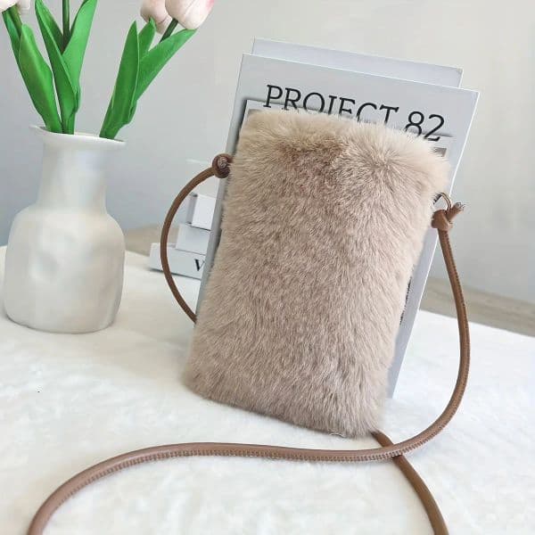 Designer Women Handbags Fashion Plush Shoulder Bags TLXT Large Capacity Crossbody Bags for Women Phone Purse Small Flap For Autumn and Winter Phone Bag
