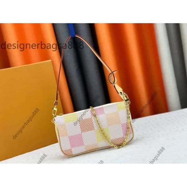 2024 new series Damierlicious POCHETTE ACCESSOIRES bag Classic Tote Bag with Clutch Gradient lattice Chess Handbag Purse Women Fashion Shoulder Bags Totes