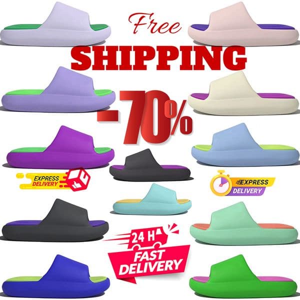 2024 Casual mens womens Home and Outdoor slippers purple and green Starry Purple Lavender Purple fashion designer Summer shoesEUR36-45
