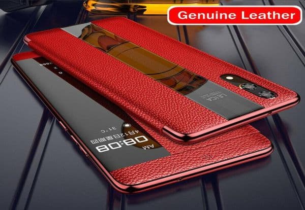 Luxury Genuine Leather Flip Cases For Huawei Mate20 P20 P30 Pro Smart Touch Protector Cover Cell Phone Case View 360 Protective752