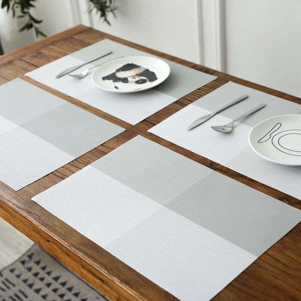 6 Pieces In 1 Pack Henggang Ins Nordic Creative Simple Table Insulation PVC Plate Bowl Baking Children's Western Food Mat