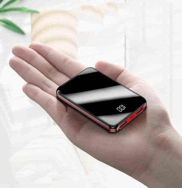 mAh Mini Power Bank Portable Charger Mirror Sn LED Digital Display Powerbank External Battery Pack Poverbak For Phones J2205319805