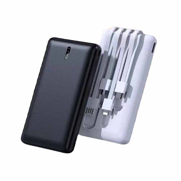 Wholesale 4 In 1 Foldable Power Bank Station 10000mah Changer Mobile Phone Holder Stand 4 Cables Powerbank Original Factory