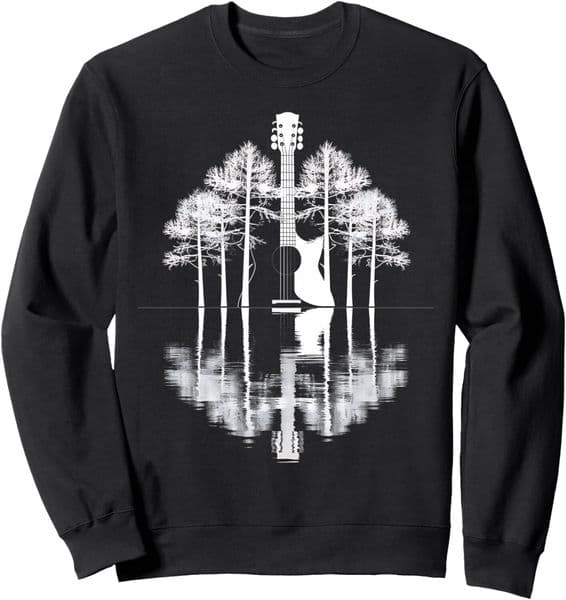 Long Sleeve Shirts for Men sweatshirt Guitarist Acoustic Guitar Nature Lover Music Gifts Holiday Sweatshirt T shirt Streetwear Casual tops clothes