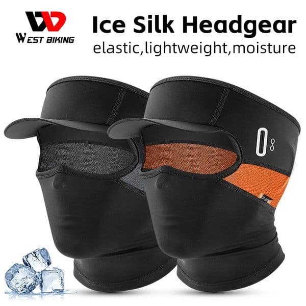 WEST BIKING Summer Cycling Sun Hat Full Face Mask MTB Motorcycle UV Protection Ice Silk Balaclava Fishing Cooling Sport Gear 240102