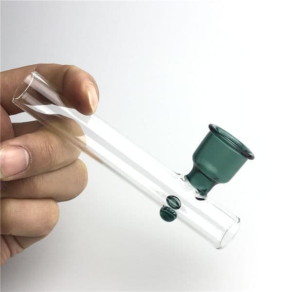 2025 New New 18Mm 2Mm Thick Colorful Tube Pipe With 4.5 Inch 25Mm Big Bowl Pyrex Glass Smoking Hand Tobacco Pipes Free Shipping Shipping