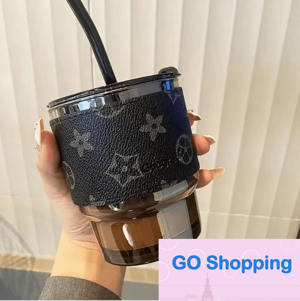 2026 Quatily INS Tumblers High-Value Drinking Straw Light Luxury Glass Portable Niche Student Female Coffee Cup Free Shipping Shipping