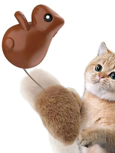 Smart Cat Toys Electronic Squirrel Automatci Teasing Toys for Cat Usb Rechargeable Pet Kitten Toys for Indoor Playing 240103