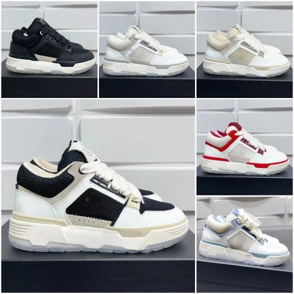 2024 MA-1 Lace-Up Bread Sneaker Shoes Mesh leather Stadium Hardware-logo Leather outdoors Trainers Sneakers Men Women Platform Shoes