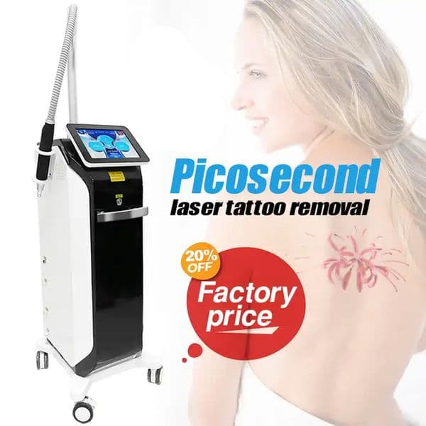 Factory Price Picosecond Laser painless Hair Removal Eyebrow Washing New Model Nd Yag Skin Whitening Carbon Peeling Equipment with 3 Probes