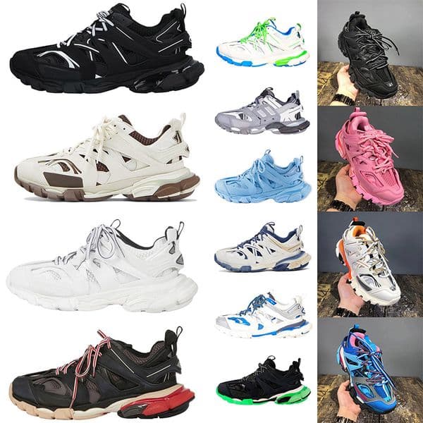 2024 Casual Shoes Triple S track 3.0 Sneakers Transparent Nitrogen Crystal Outsole Running Shoes Mens Womens Trainers Black White Green size 35-45