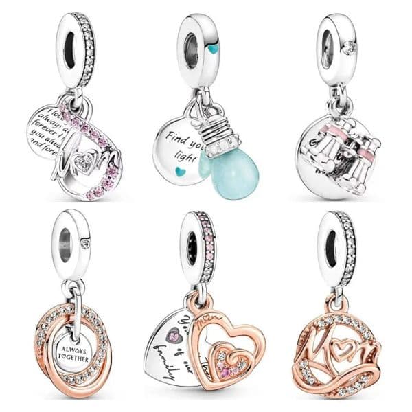 Silver New S925 Snake European Charm Eternal Symbol Suitable For Bracelet Heart Shaped Pendant DIY Women's Jewelry Free Shipping
