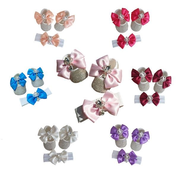 2026 New First Walkers perfume cologne Dollbling Baby Bottles And Headband Set Keepsake Diamond Tutu Outfit Red Bottom Little Girl Baptism Shoes 230220 Designer