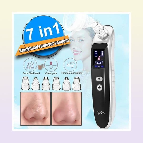 Face Nose Black Dot Pimple Blackhead Remover Electric Blackhead Vacuum Cleaner Pore Skin Care Tools Machine with 6 Head